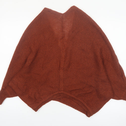 Wallis Women’s Brown Wrap Knit Jumper S V-Neck Dolman Sleeve