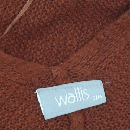 Wallis Women’s Brown Wrap Knit Jumper S V-Neck Dolman Sleeve