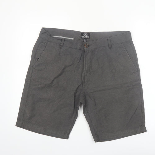 Threadbare Men's Grey Chino Shorts Size 36 Cotton Casual Summer