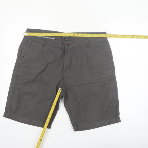 Threadbare Men's Grey Chino Shorts Size 36 Cotton Casual Summer