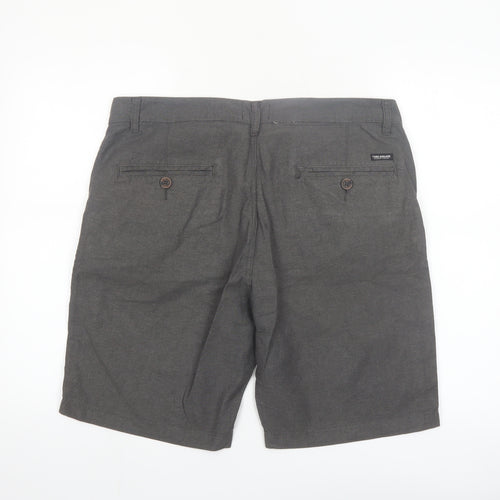 Threadbare Men's Grey Chino Shorts Size 36 Cotton Casual Summer