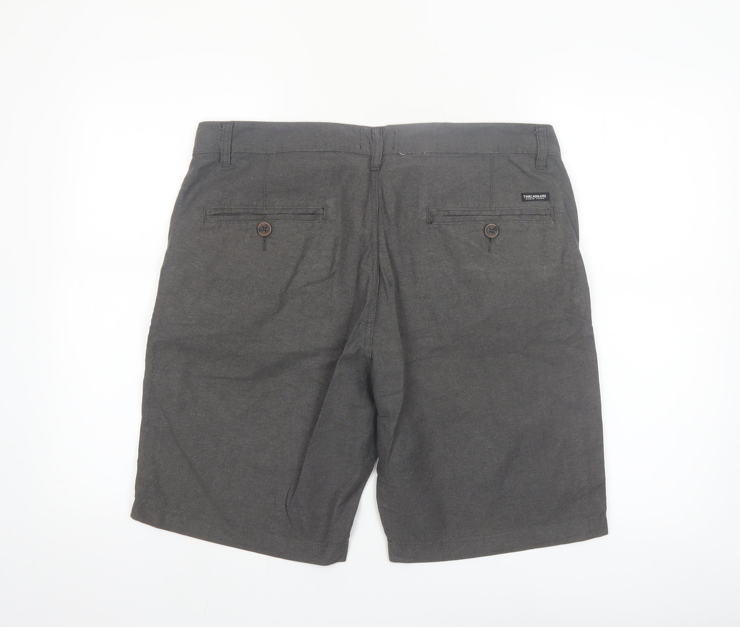 Threadbare Men's Grey Chino Shorts Size 36 Cotton Casual Summer