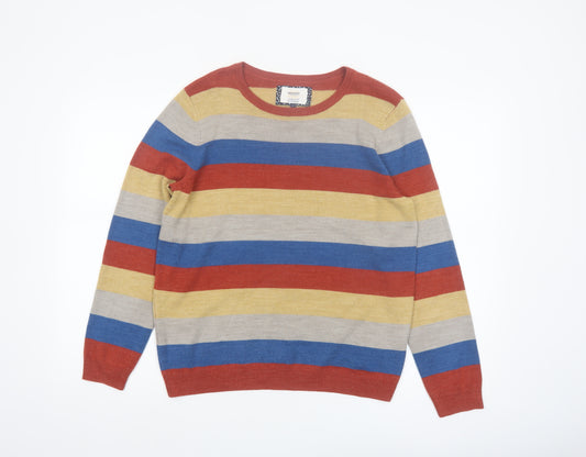 Maine New England Women's Multicoloured Striped Pullover Jumper Size 14