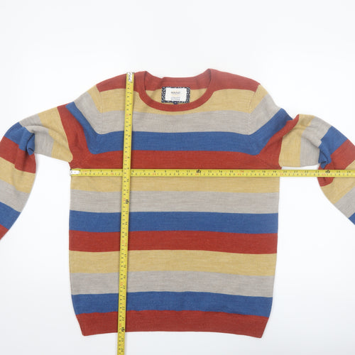 Maine New England Women's Multicoloured Striped Pullover Jumper Size 14