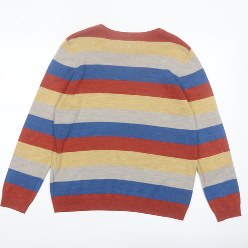 Maine New England Women's Multicoloured Striped Pullover Jumper Size 14