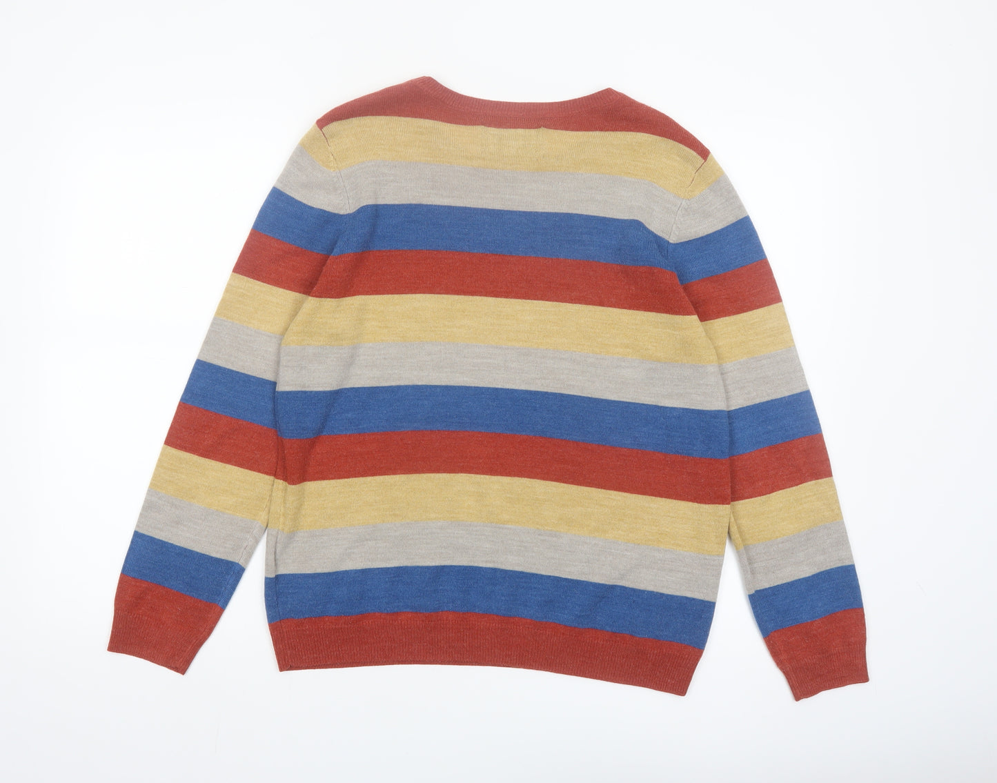 Maine New England Women's Multicoloured Striped Pullover Jumper Size 14