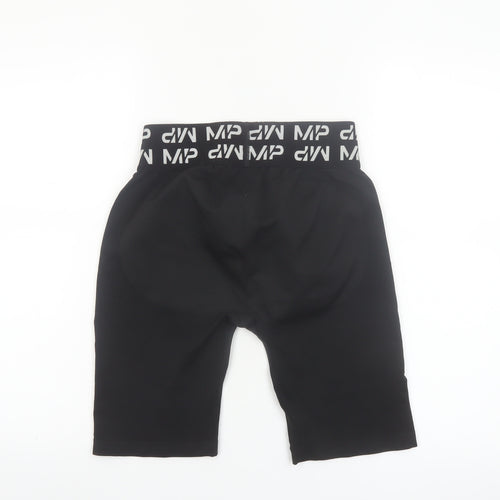 MP Womens Black Biker Activewear Shorts Size M Elastic Waist Stretch