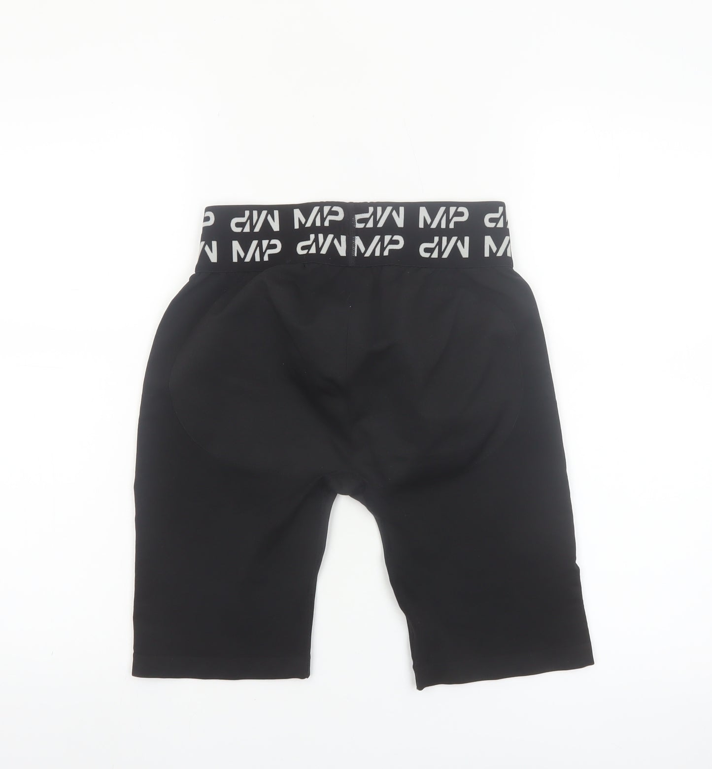 MP Womens Black Biker Activewear Shorts Size M Elastic Waist Stretch