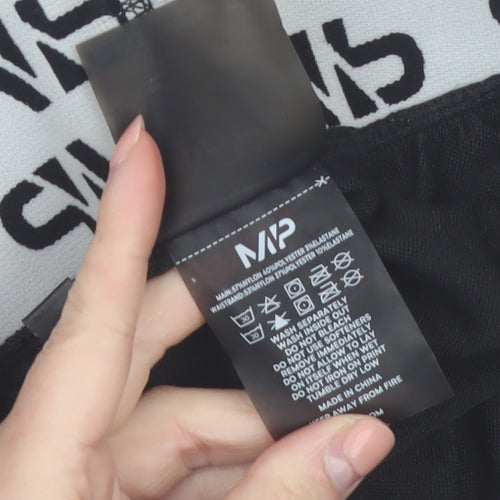 MP Womens Black Biker Activewear Shorts Size M Elastic Waist Stretch
