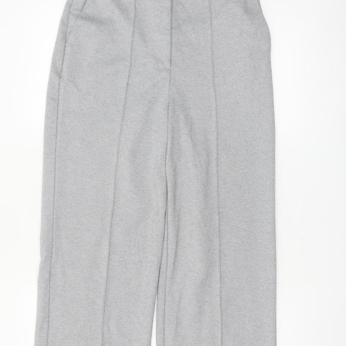 Topshop Women Grey Size 10 Straight Leg Trousers