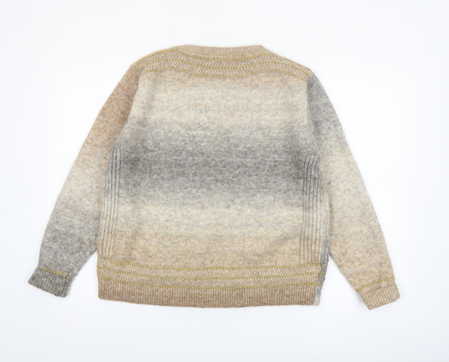 White Stuff Womens Beige Gradient Knit Pullover Jumper Size 10