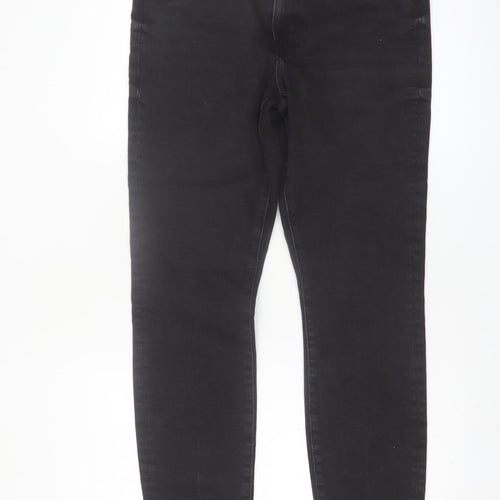 H&M Mens Black Skinny Mid Waist Stretch Denim Jeans M