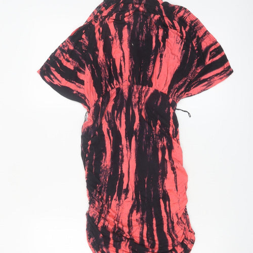 Tally Weijl Womens Red Black Tie Dye Bodycon Dress Size 10