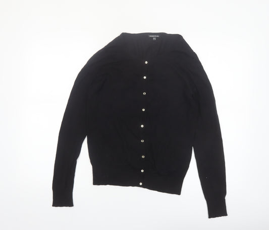 Warehouse Women’s Black Cardigan UK 12 Long Sleeve Button Knit