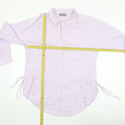 Mint Velvet Women's Purple Cotton Button-Up Shirt Size 14