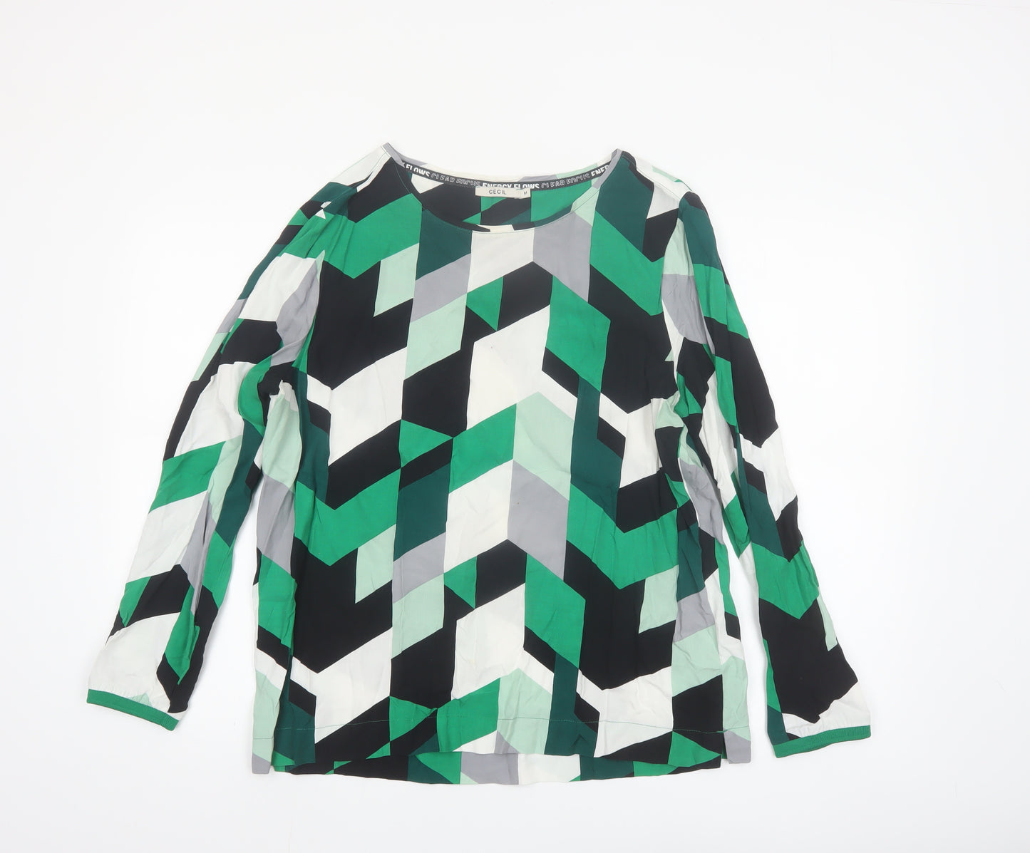 Cecil Women’s Multicoloured Geometric Viscose Blouse M