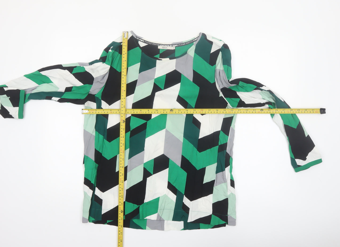 Cecil Women’s Multicoloured Geometric Viscose Blouse M