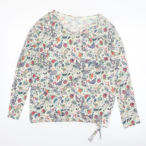 Cecil Womens Multicoloured Paisley Cotton Modal Long Sleeve Top L
