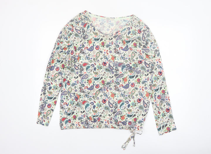 Cecil Womens Multicoloured Paisley Cotton Modal Long Sleeve Top L