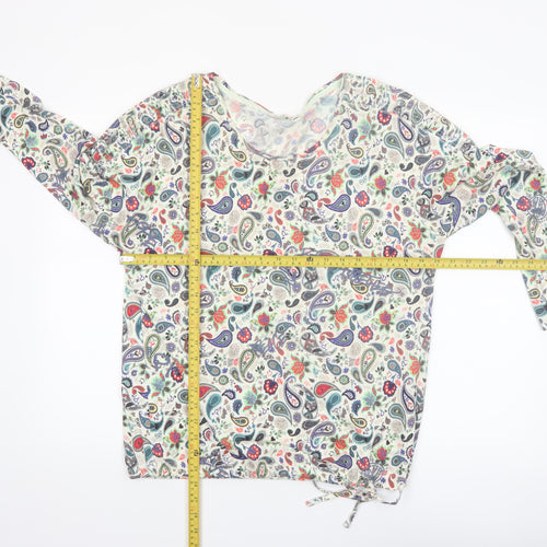 Cecil Womens Multicoloured Paisley Cotton Modal Long Sleeve Top L