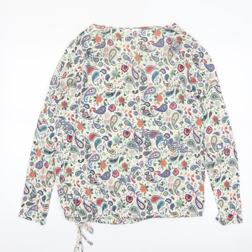 Cecil Womens Multicoloured Paisley Cotton Modal Long Sleeve Top L