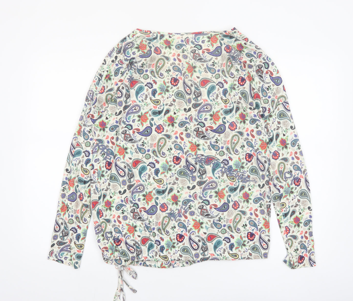 Cecil Womens Multicoloured Paisley Cotton Modal Long Sleeve Top L