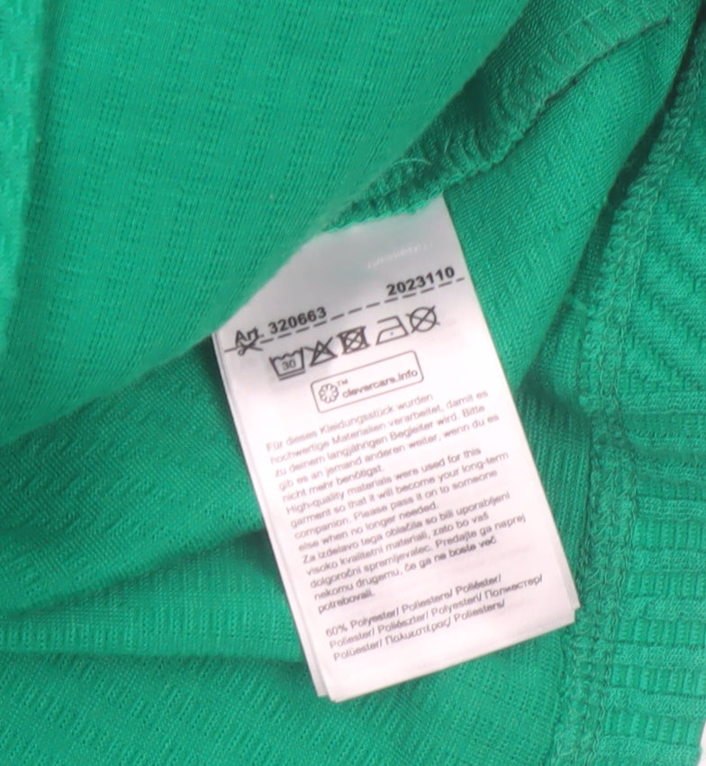 Cecil Women’s Green Full Zip Hooded Sweatshirt Size L Polyester Blend