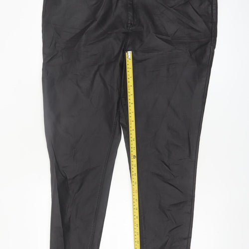 Simply Be Women's Black Coated Skinny Jegging Size 22 Plus