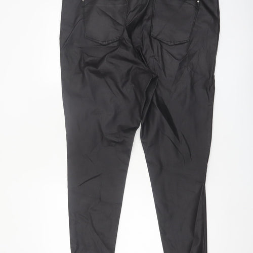 Simply Be Women's Black Coated Skinny Jegging Size 22 Plus