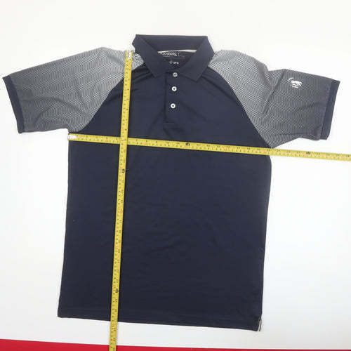 Pádraig Harrington Men's Blue Golf Polo Shirt Size S UV Protection