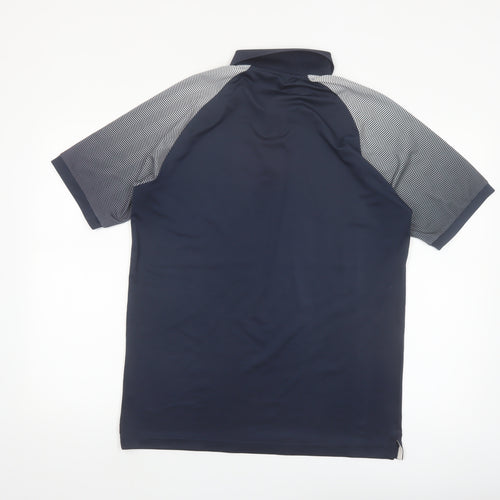 Pádraig Harrington Men's Blue Golf Polo Shirt Size S UV Protection