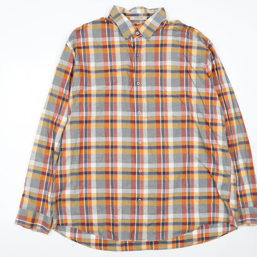 L.L. Bean Men's Multicoloured Plaid Cotton Button-Up Shirt XL Regular Fit