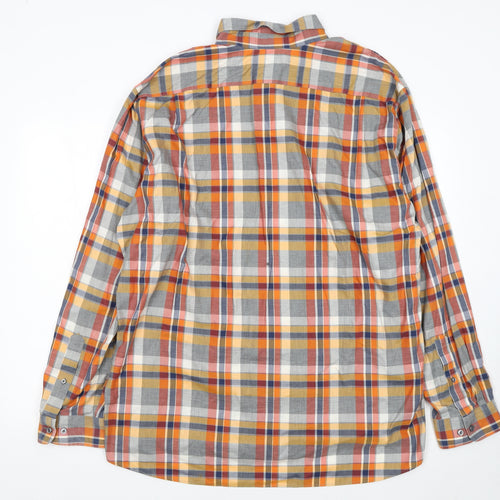 L.L. Bean Men's Multicoloured Plaid Cotton Button-Up Shirt XL Regular Fit