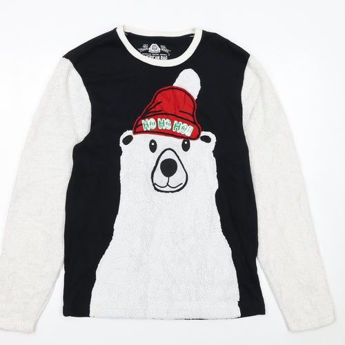 American Rag Women Black White Polar Bear Christmas Sweatshirt Small
