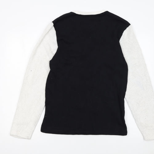 American Rag Women Black White Polar Bear Christmas Sweatshirt Small