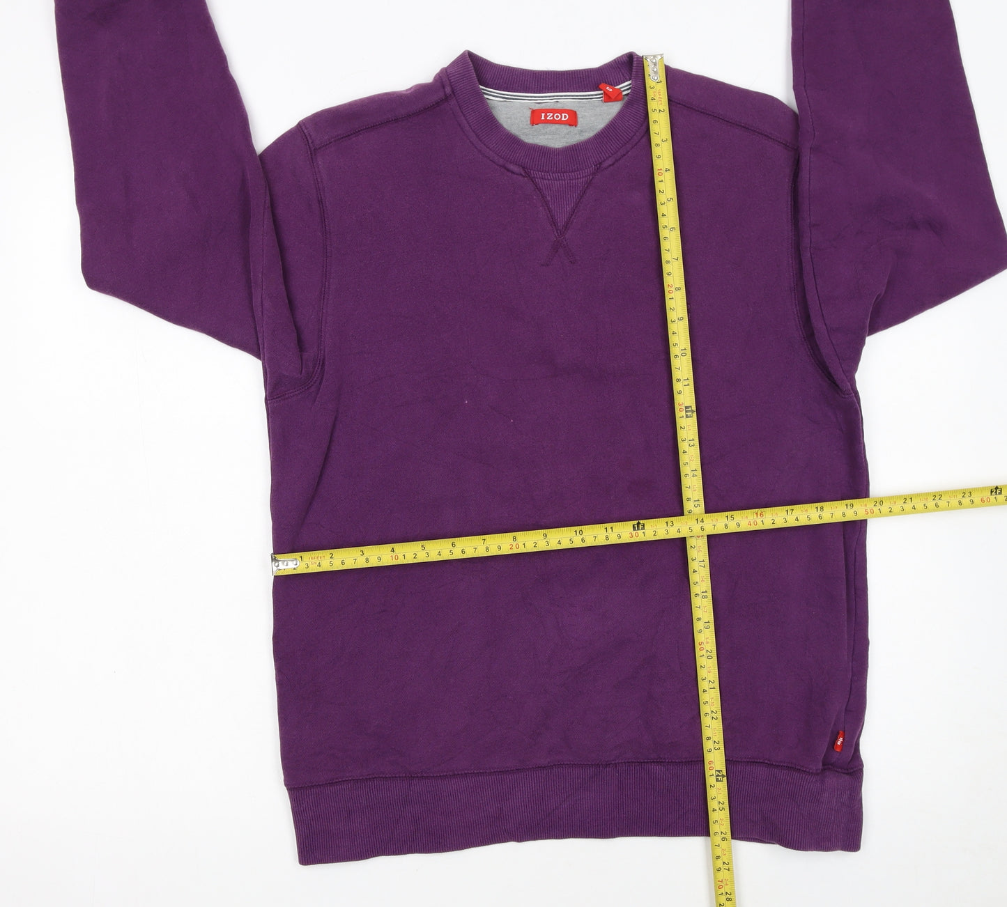 IZOD Women Purple Crew Neck Pullover Sweatshirt Size S