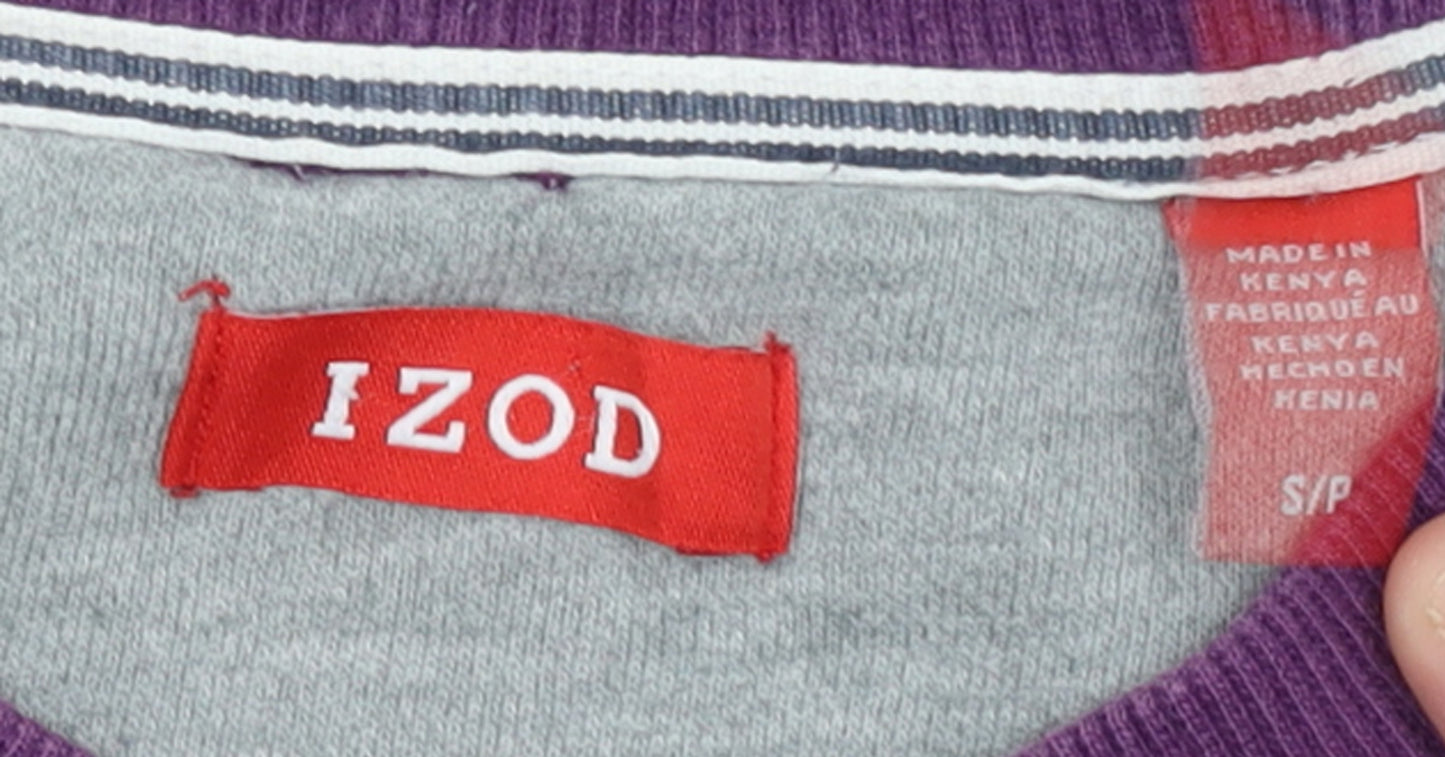 IZOD Women Purple Crew Neck Pullover Sweatshirt Size S