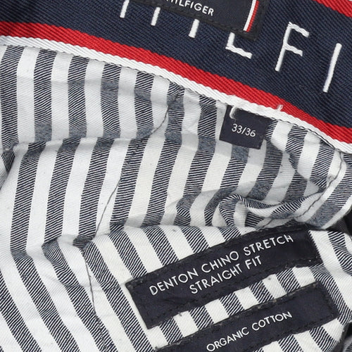 Tommy Hilfiger Men’s Grey Chino Straight Fit Trousers 33x36