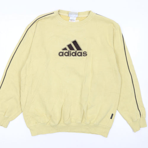 Adidas Girls Beige Embroidered Logo Pullover Sweatshirt 14 Years