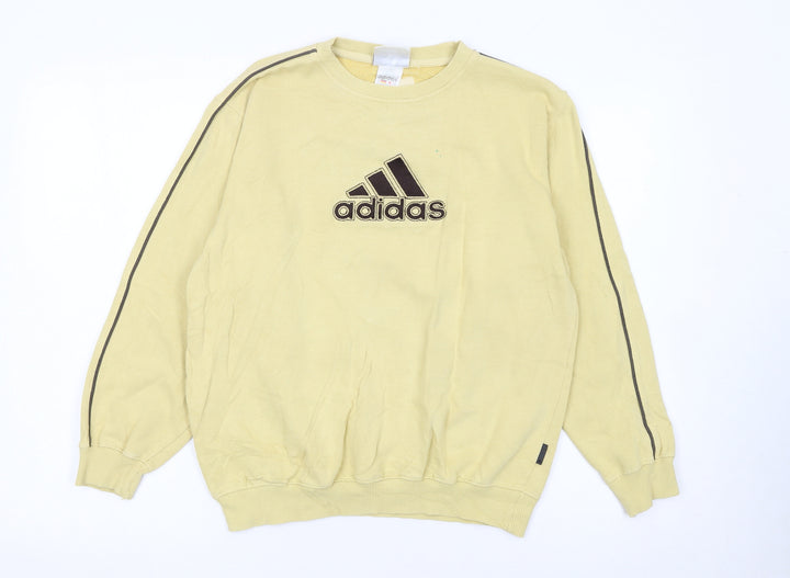 Adidas Girls Beige Embroidered Logo Pullover Sweatshirt 14 Years