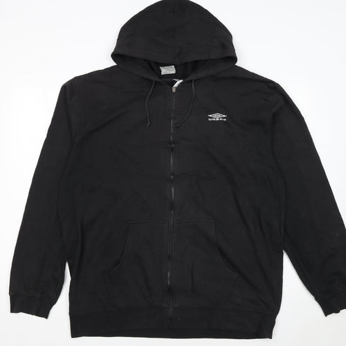 Umbro Men's Black XL Full Zip Hoodie Sweatshirt