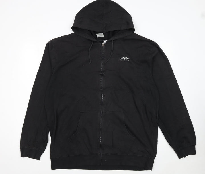 Umbro Men's Black XL Full Zip Hoodie Sweatshirt