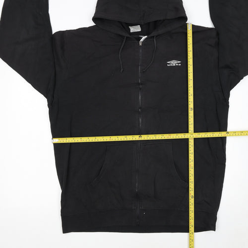 Umbro Men's Black XL Full Zip Hoodie Sweatshirt