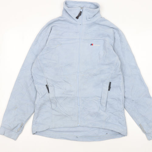 Berghaus Women's Blue Fleece Full Zip Mid-Length Jacket Size 10