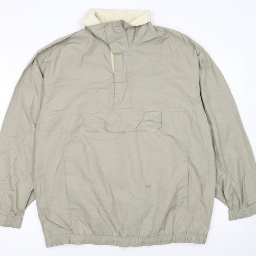 Reebok Men Beige Medium Nylon Windbreaker Jacket