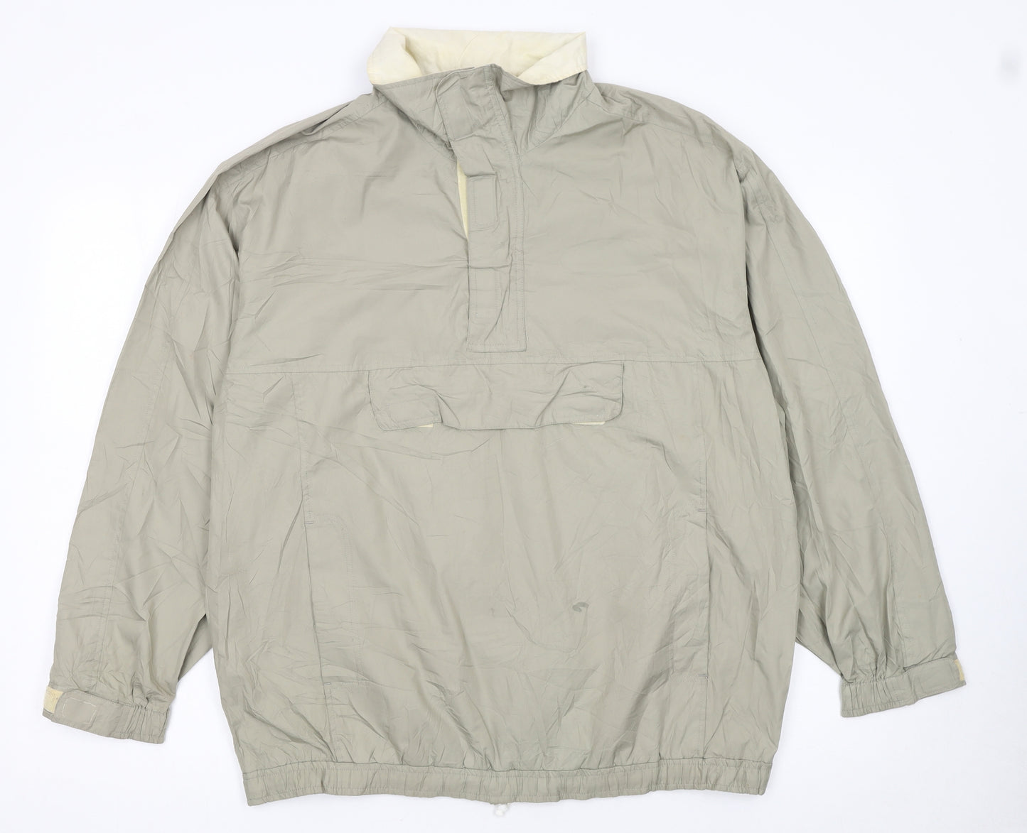 Reebok Men Beige Medium Nylon Windbreaker Jacket