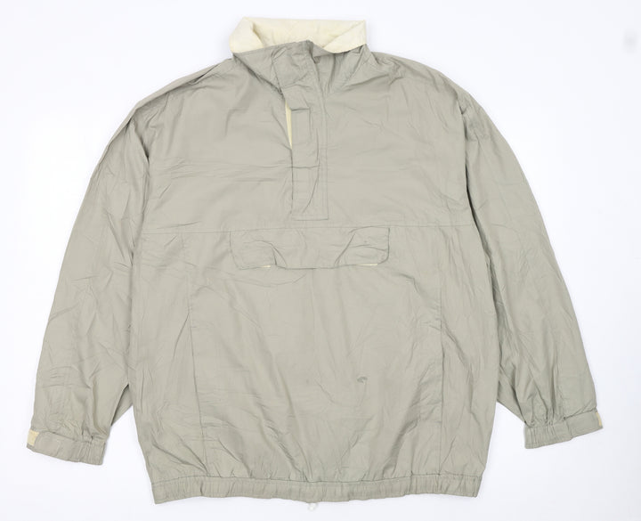 Reebok Men Beige Medium Nylon Windbreaker Jacket