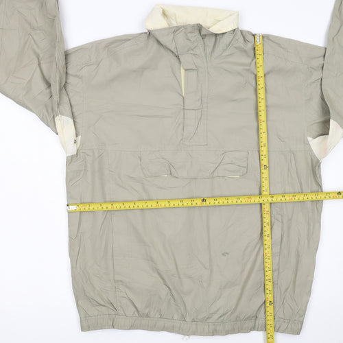 Reebok Men Beige Medium Nylon Windbreaker Jacket