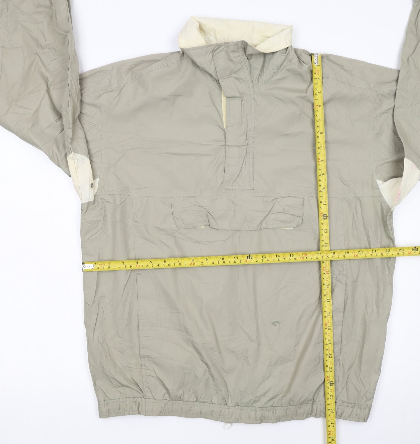 Reebok Men Beige Medium Nylon Windbreaker Jacket