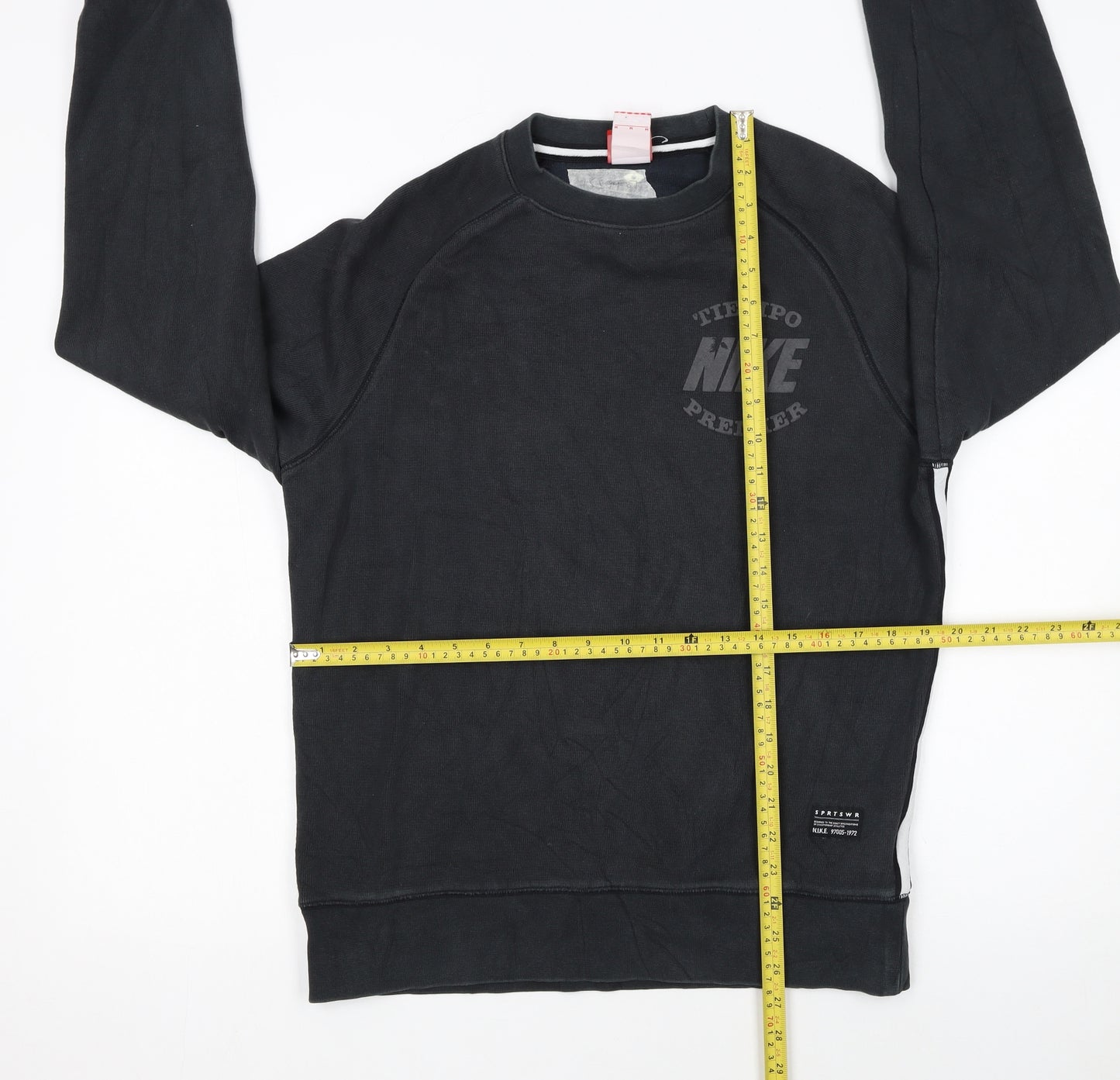 Nike Women Black Medium Pullover Sweatshirt Cotton Blend